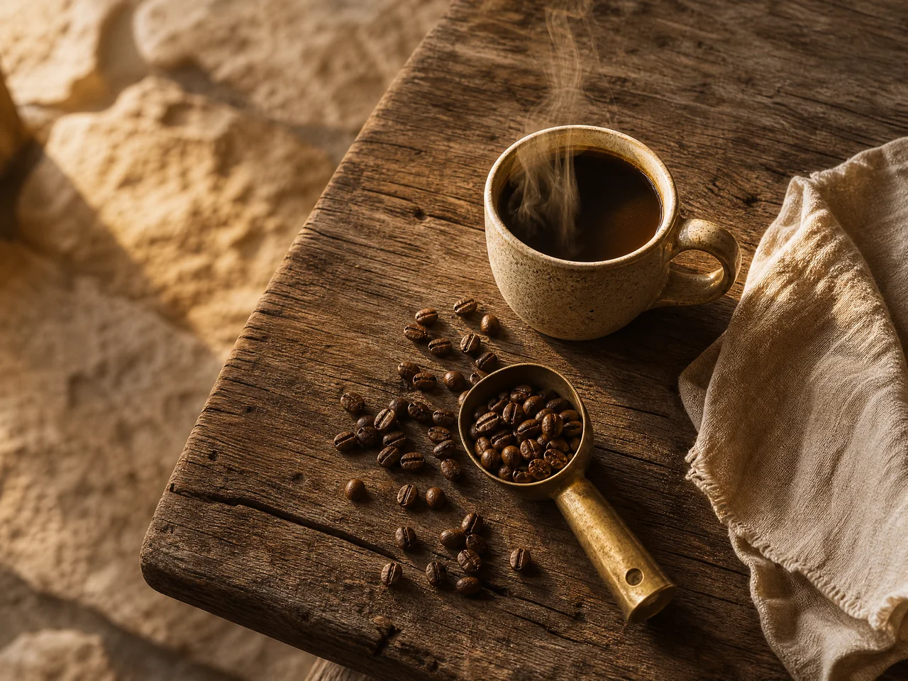 Morning coffee ritual