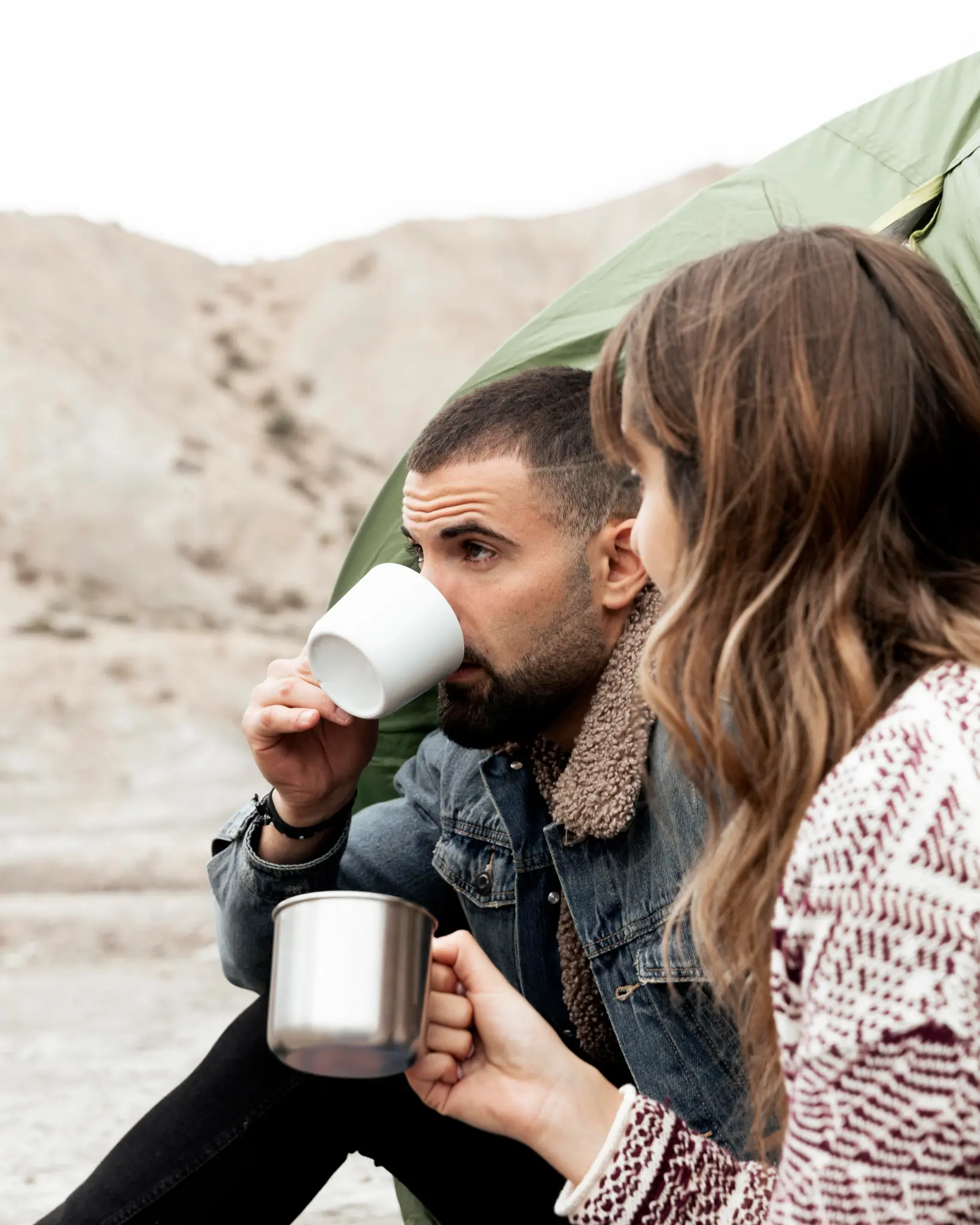 Friends sharing Texas coffee